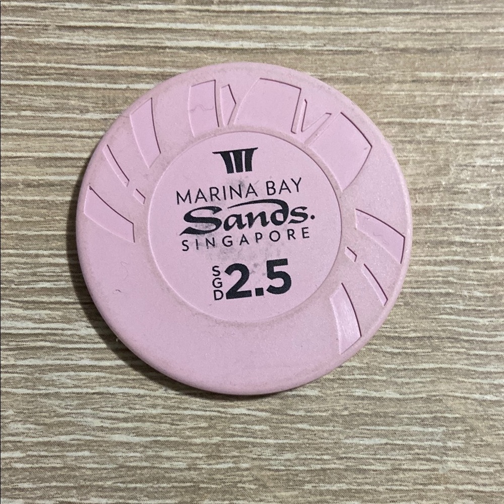 Casino Chip Marina Bay Sands MBS Singapore $2.5